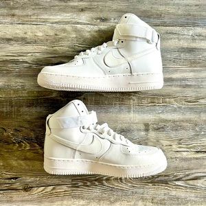 All White Nike Air Force Ones | Size: Men’s 10.5